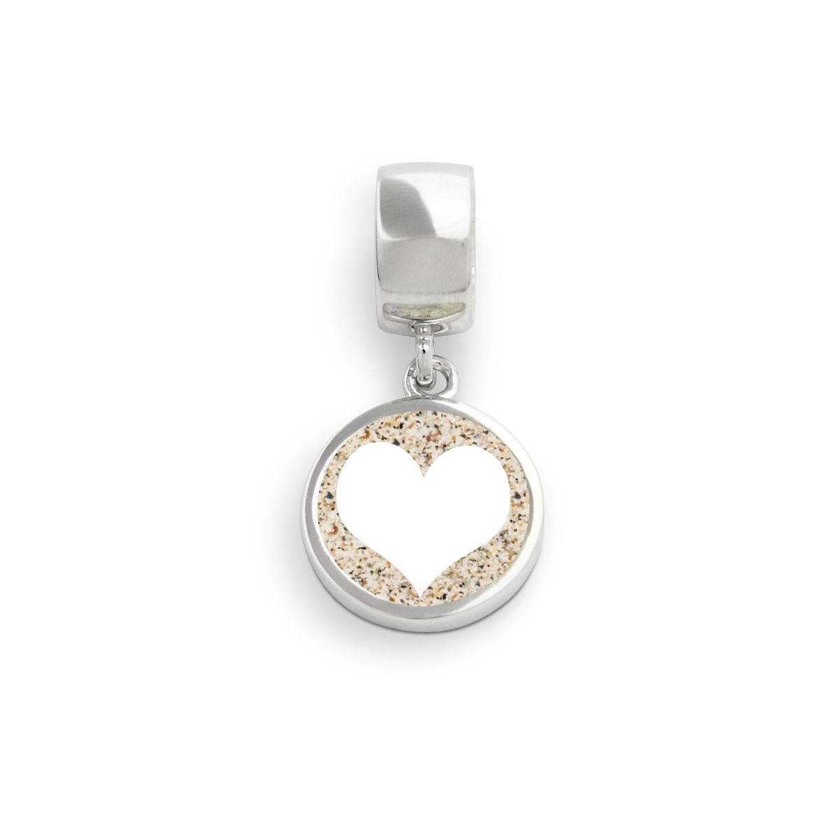 DUR Schmuck: "7 verschiedene Charm-Motive" Silber 925 rhodiniert mit Strandsand