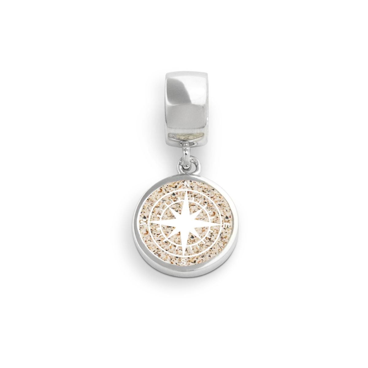 DUR Schmuck: "7 verschiedene Charm-Motive" Silber 925 rhodiniert mit Strandsand