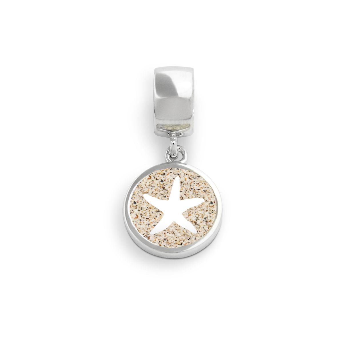 DUR Schmuck: "7 verschiedene Charm-Motive" Silber 925 rhodiniert mit Strandsand