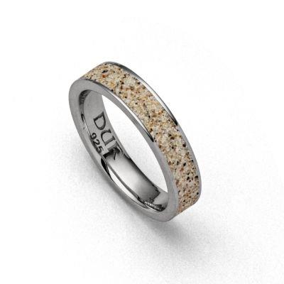 DUR Schmuck: Ring "Sand" Silber 925 rhodiniert mit Strandsand R5578