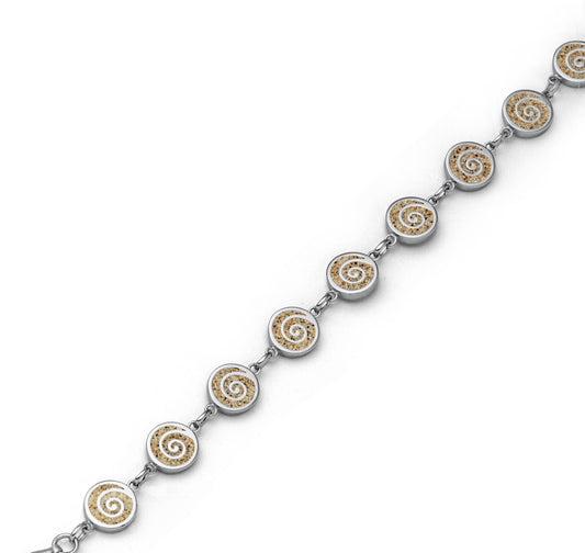 DUR Schmuck: Armband "Sandspirale 2.0" Silber 925 mit Strandsand A1647