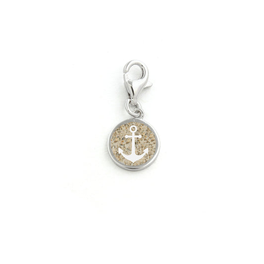 DUR Schmuck: Charm "Hoffnung 2.0 " Silber 925 rhodiniert mit Strandsand F268