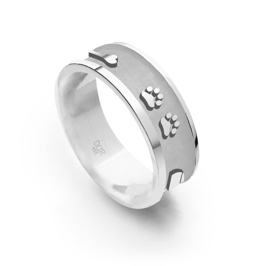 DUR Schmuck: Ring "Lucky Dog 2.0" Silber 925 rhodiniert R5630